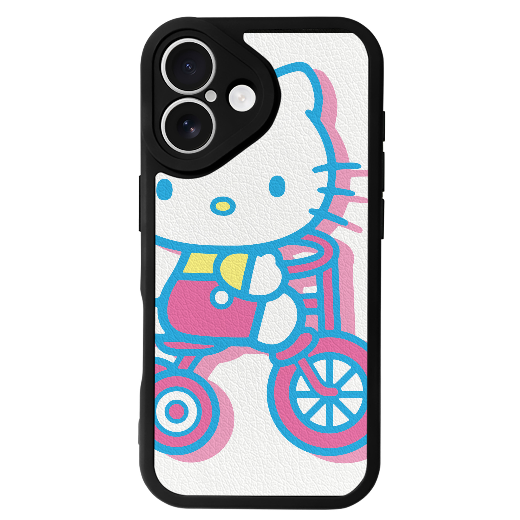 （画像用） Hello Kitty ハローキティ 【iPhone 16シリーズ対応】シリコンスマホケース（レザー調） 材質：シリコン